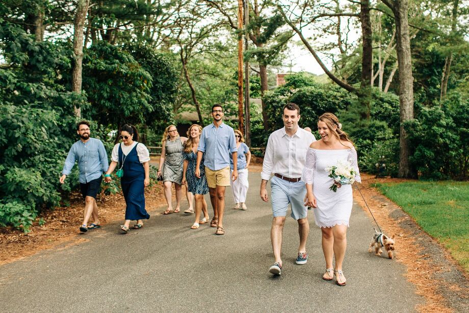 Bride_Walks_to_Popponesset_Beach